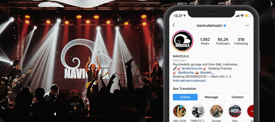 Digital Marketing Agency Bali Reaktan Navicula Music Banner