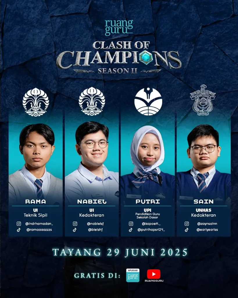 Digital Marketing Agency Bali Clash of Champions Ruangguru Season Dua Reaktan
