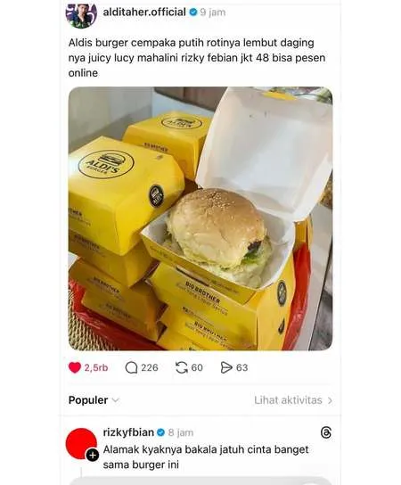 Guerilla Marketing Aldi Taher Aldi's Burger Cempaka Putih Juicy Luicy Mahalini Rizki Febian Blusukan Marketing Agency Bali Digital Marketing Agency Bali Reaktan Asia Digital