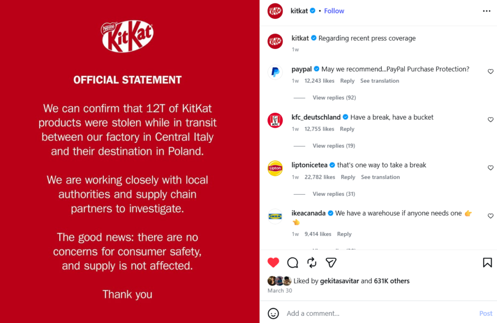 Kitkat Stolen Official Statement UGC User Generated Content Strategi Marketing Digital Marketing Agency Bali Marketing Agency Bali Reaktan Asia Digital